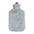 Hot Water Bottle with Cover, Multi Grey- 2L
