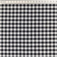 Cotton Gingham Fabric, Black 1/4''- Width 145cm
