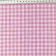Cotton Gingham Fabric, Light Pink 1/4''- Width 145cm