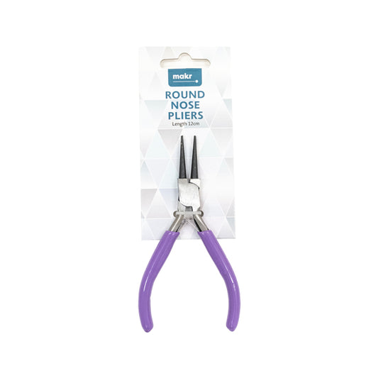Makr Round Nose Pliers, Purple- 12cm
