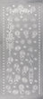 Arbee Foil Stickers Border Flowers, Silver