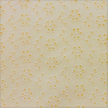Broderie Anglaise Fabric, Natural- 130cm