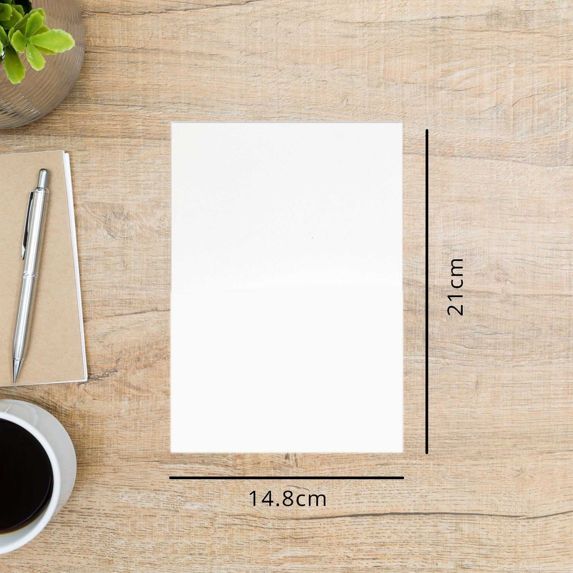 Makr Textured Lightweight Cardstock, White- A5