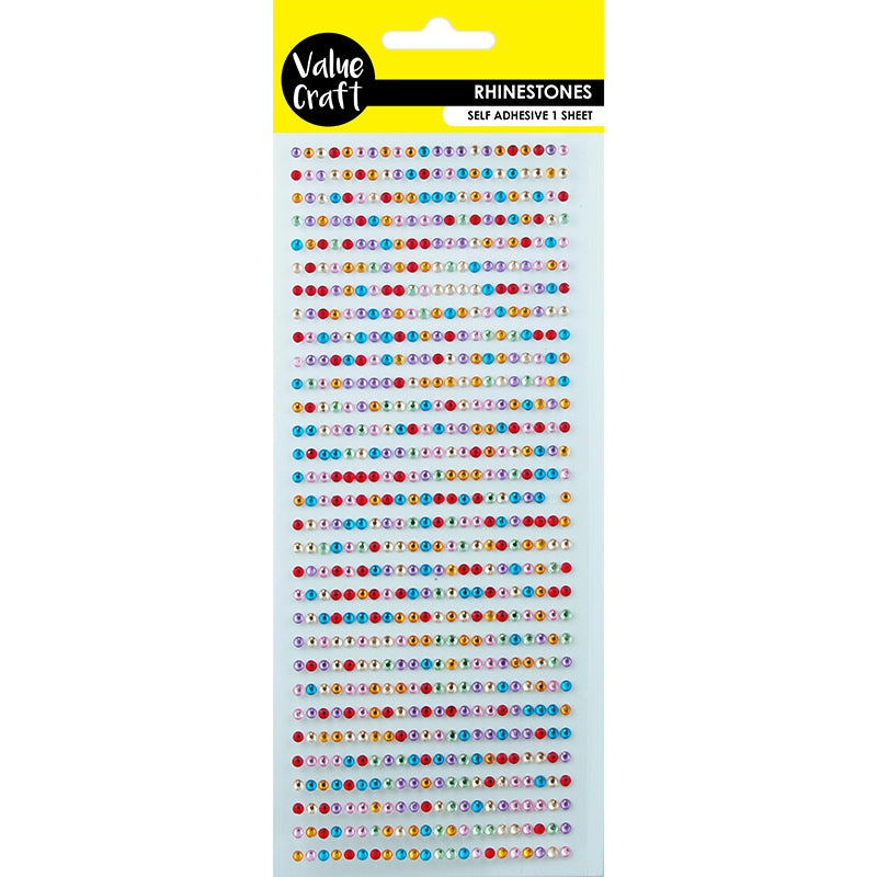Value Craft Rhinestone S-Adhesive Multi 540pcs – Lincraft New Zealand