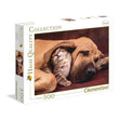 500-Piece Clementoni Jigsaw Puzzle, Cuddles (Dog & Kitten)
