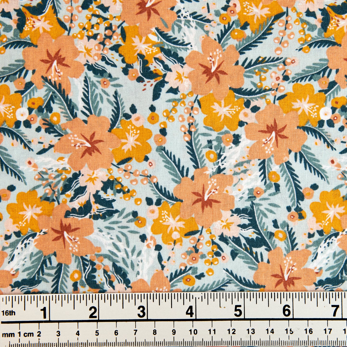 Craft Prints Fabric, Meadow Flowers, Peach Floral- Width 112cm