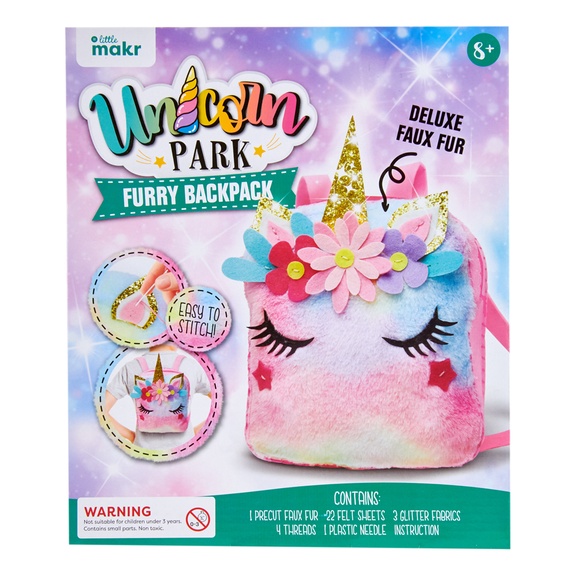 Unicorn shop furry backpack