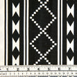 Printed Cotton Duck Fabric, Black Aztec- Width 140cm Media 1 of 1
