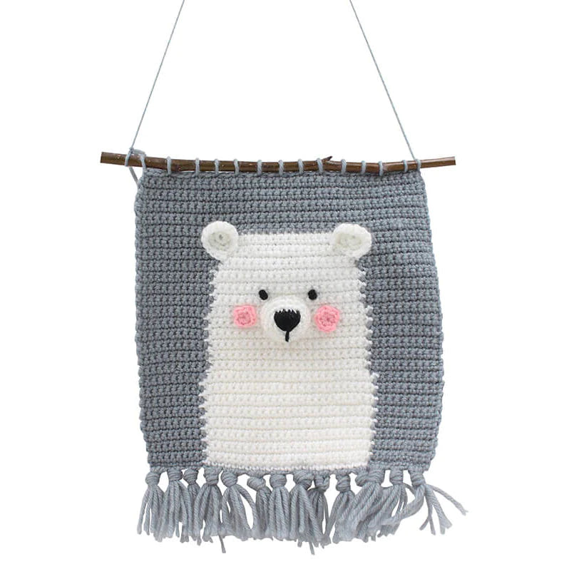 Make & Play 3D Wall Hangings Crochet Kit, Polar Bear 22x25cm