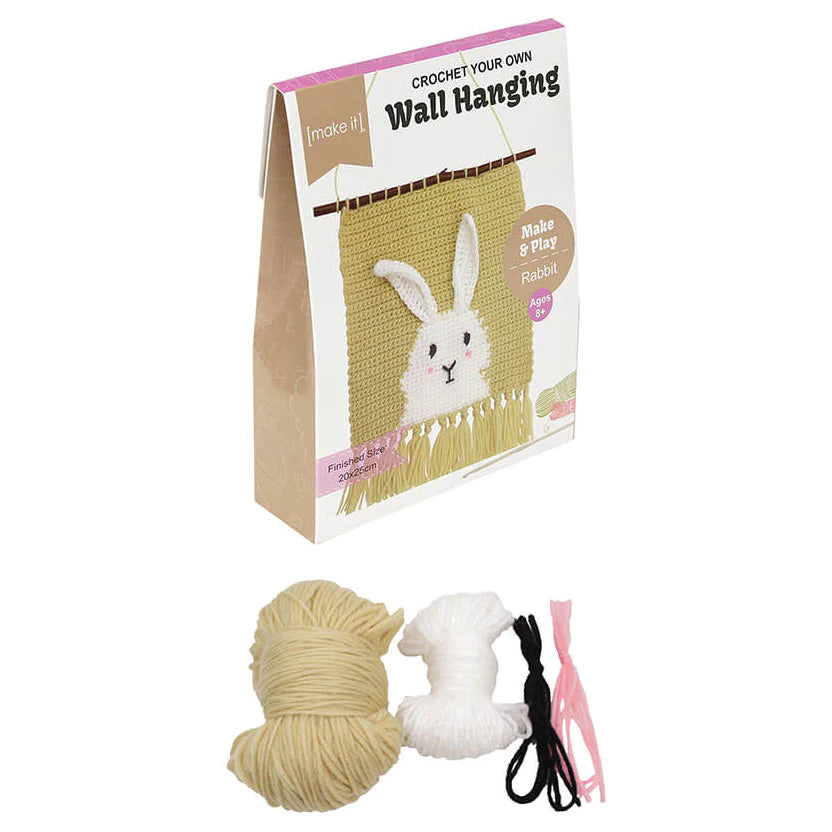 Make & Play 3D Wall Hangings Crochet Kit, Rabbit 23x25cm Lincraft