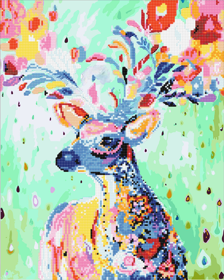 Theshai 5D Diamond Painting Christmas Deer, Diamond UAE