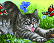 Makr Diamond Art & Paint Set, Black Cats and Butterflies- 47cmx57cm