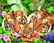 Makr Diamond Art & Paint Set, Tiger Family- 47cmx57cm