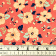 Printed Cotton Lawn Fabric, Pink Flowers- Width 140cm