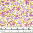 Printed Cotton Voile Fabric, Purple Flowers- Width 140cm