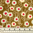 Printed Rayon Fabric, White Flowers -Width 140cm