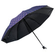 Trifold Umbrella Modern Geometric Pattern, Blue- 60cm