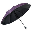 Trifold Umbrella Modern Geometric Pattern, Purple- 60cm