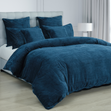 Alastair's Ruby Plush Quilt Cover Set, Navy