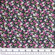 Printed Corduroy Fabric, Pink Flower- 114cm Width