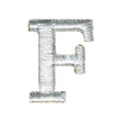 Sullivans Motif Iron On Letter F , White- 30 mm