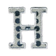 Sullivans Motif Iron On Sequin Letter H, White / Silver- 40 mm