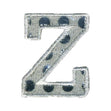 Sullivans Motif Iron On Sequin Letter Z, White / Silver- 40 mm