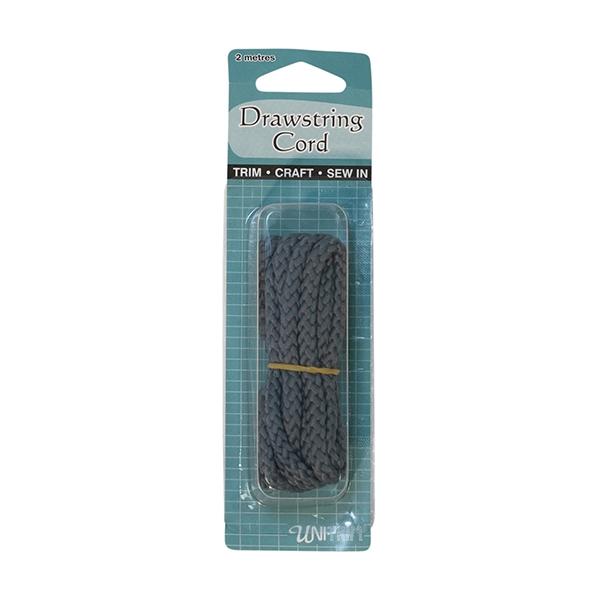 Unitrim Drawstring Cord, Charcoal- 2m