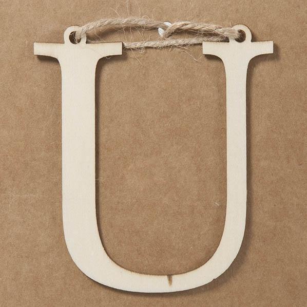 U Large Plywood Letter- 8cm