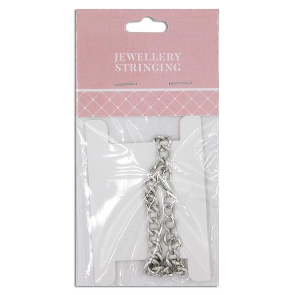 Twisted Oval Link Bracelet Chain, Silver- Sullivans