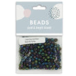 3.6mm Glass Seed Beads, Black AB- 25g- Sullivans