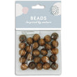 12mm Wooden Round Beads, Walnut- 25pc- Sullivans