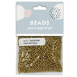 12-1.8mm Glass Seed Beads, Metallic Gold- 30g- Sullivans