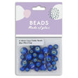 6-10mm Glass Funky  Beads, Blue- 30pc- Sullivans