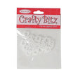 Crafty Bitz Pearls, White Heart Size 10mm- 30pk