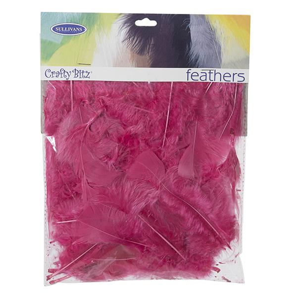 Turkey Feathers, Shock Pink- 10g