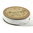 Bowtique Cotton Lace Ribbon, Cream- 18mm x 5m