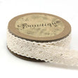 Bowtique Cotton Lace Ribbon, Cream- 20mm x 5m