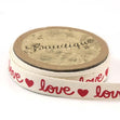 Bowtique Cotton Ribbon, Love & Hearts- 15mm x 5m