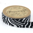 Bowtique Satin Ribbon, Zebra Stripe- 15mm x 5m