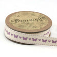 Bowtique Cotton Ribbon, Lilac Butterflies- 15mm x 5m