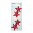 Simplicity Iron On Appliques, Stars Red- 4pc