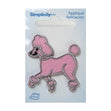 Simplicity Iron On Applique, Mini Poodle Pink