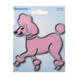 Simplicity Iron On Applique, Medium Poodle Pink