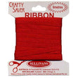 Crafty Saver Satin Ribbon, Red- 6mm x 6m