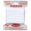 Crafty Saver Satin Ribbon, White- 10mm x 5m