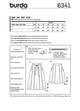 Burda Pattern 6341 Misses' inverted pleat skirt