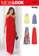 Newlook Pattern 6291 Misses' Jumpsuit & Dress Each in Two Lengths