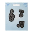 Simplicity Iron On Appliques, Music Notes- 3pc
