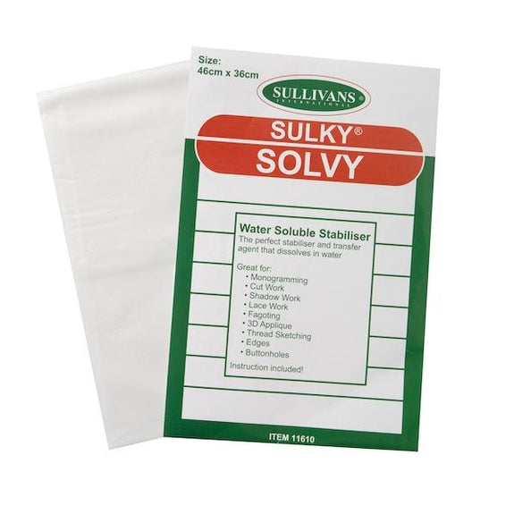 Sulky Solvy Water Soluable Stabiliser – Lincraft New Zealand